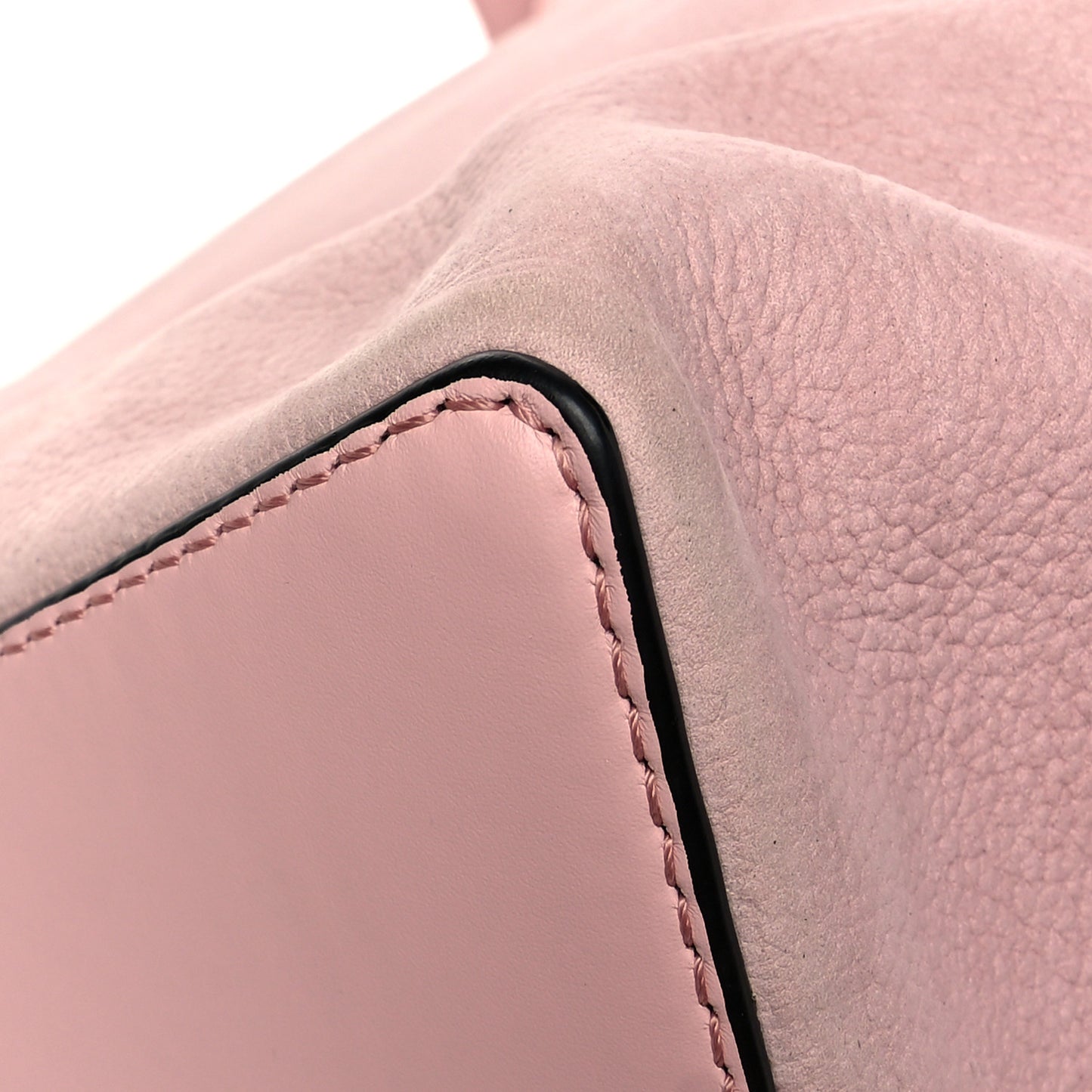 Nubuck Calfskin Berlingo Shoulder Bag Pink