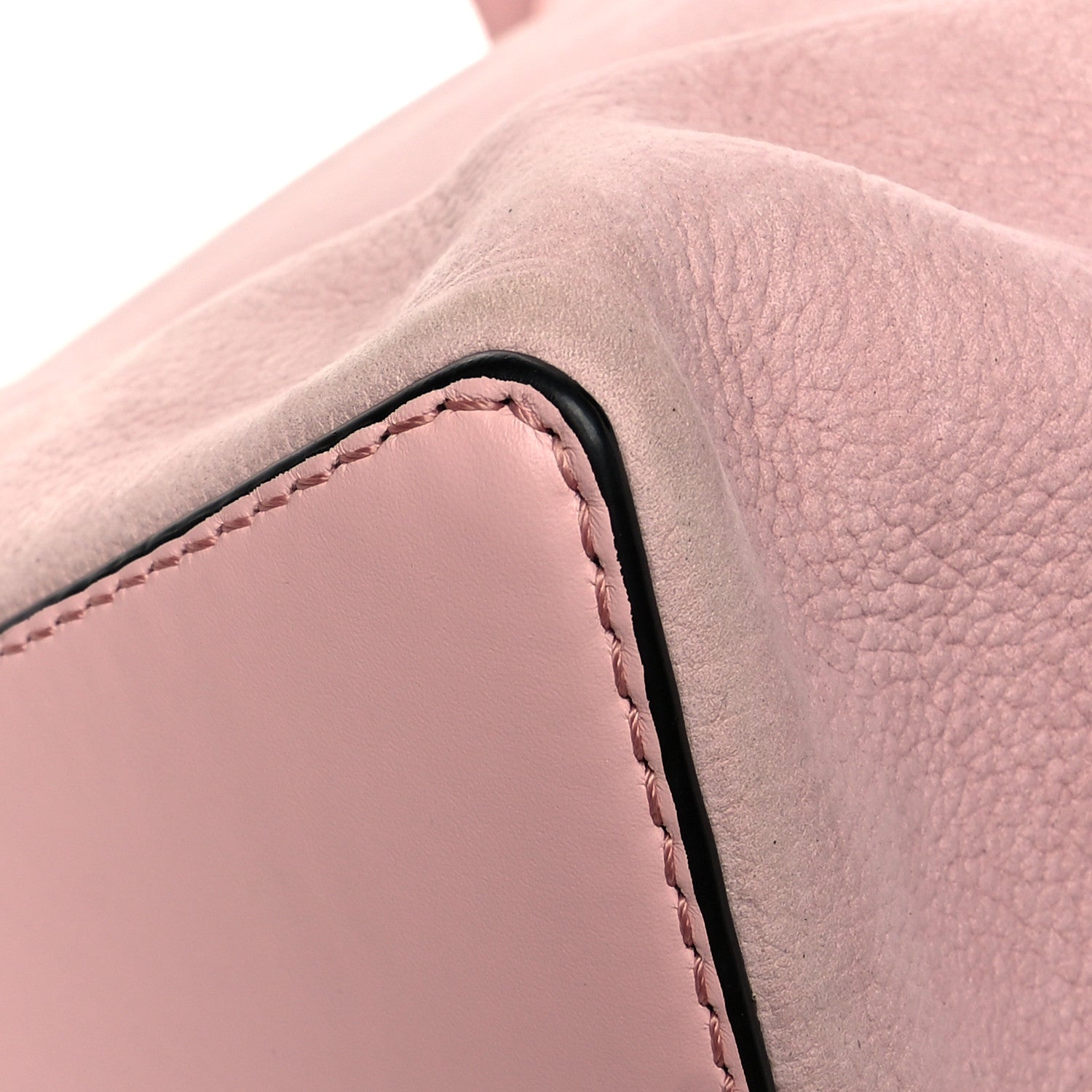 Loewe Nubuck Calfskin Berlingo Shoulder Bag Pink 9 of 16