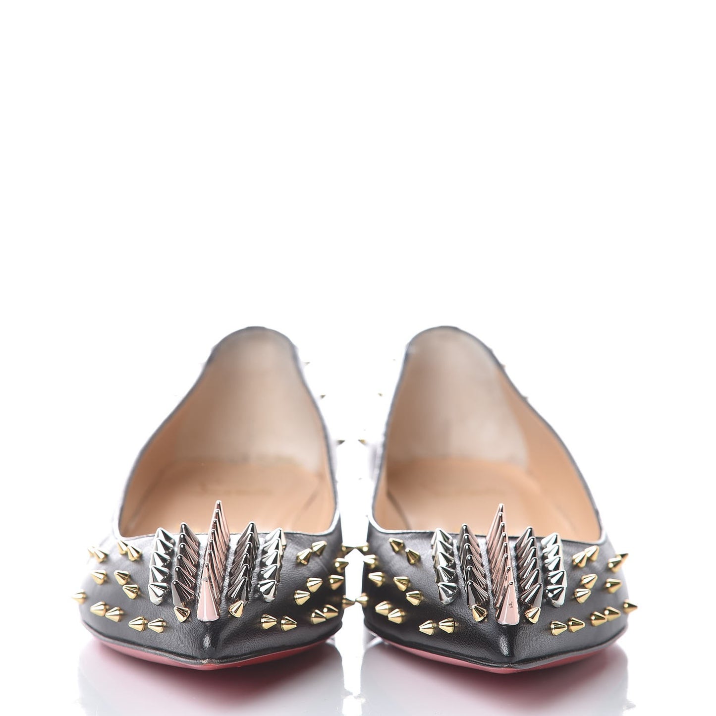 Nappa Goldoflat Spikes Flats 36.5 Black
