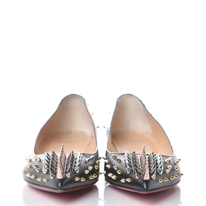 Christian Louboutin Nappa Goldoflat Spikes Flats 36.5 Black 2 of 7