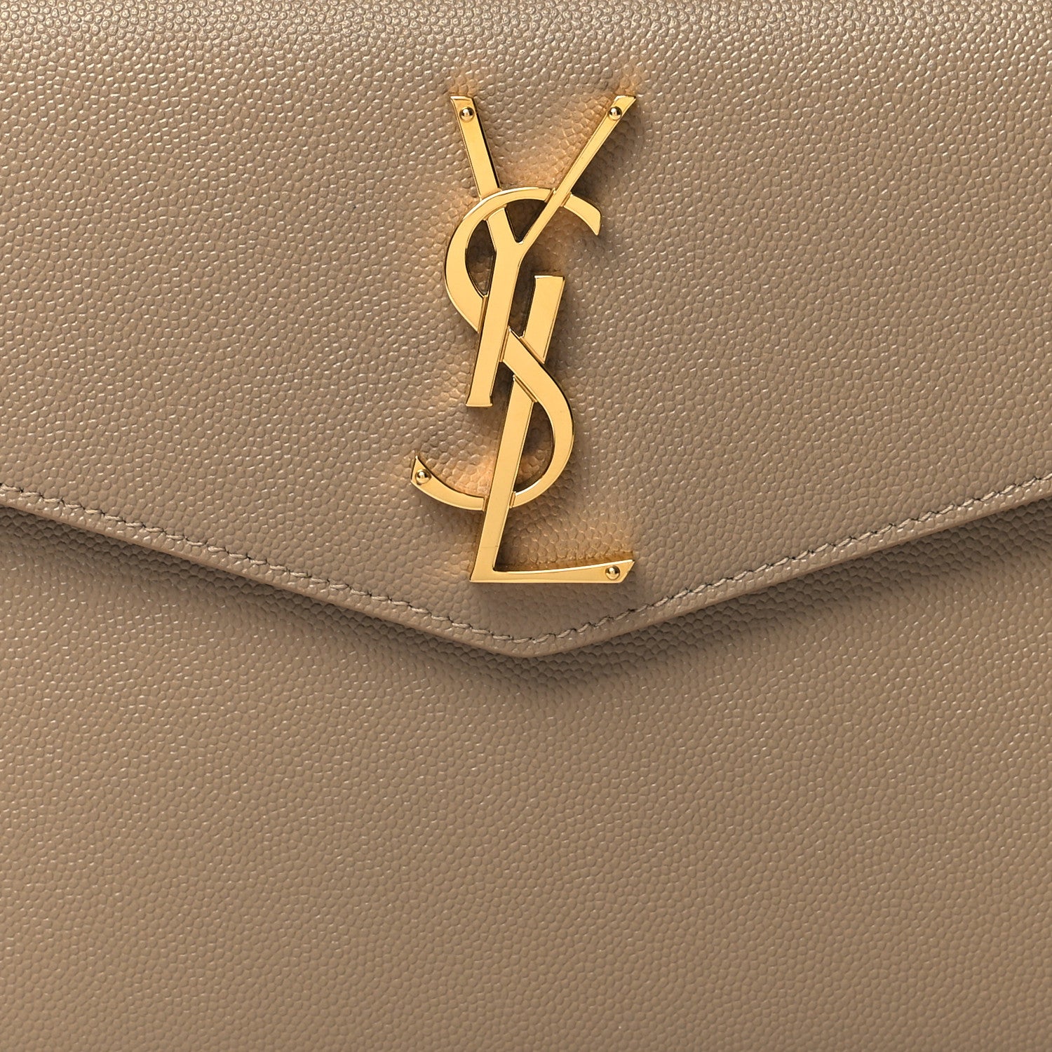 Saint Laurent Grain De Poudre Uptown Pouch Dark Beige 7 of 9