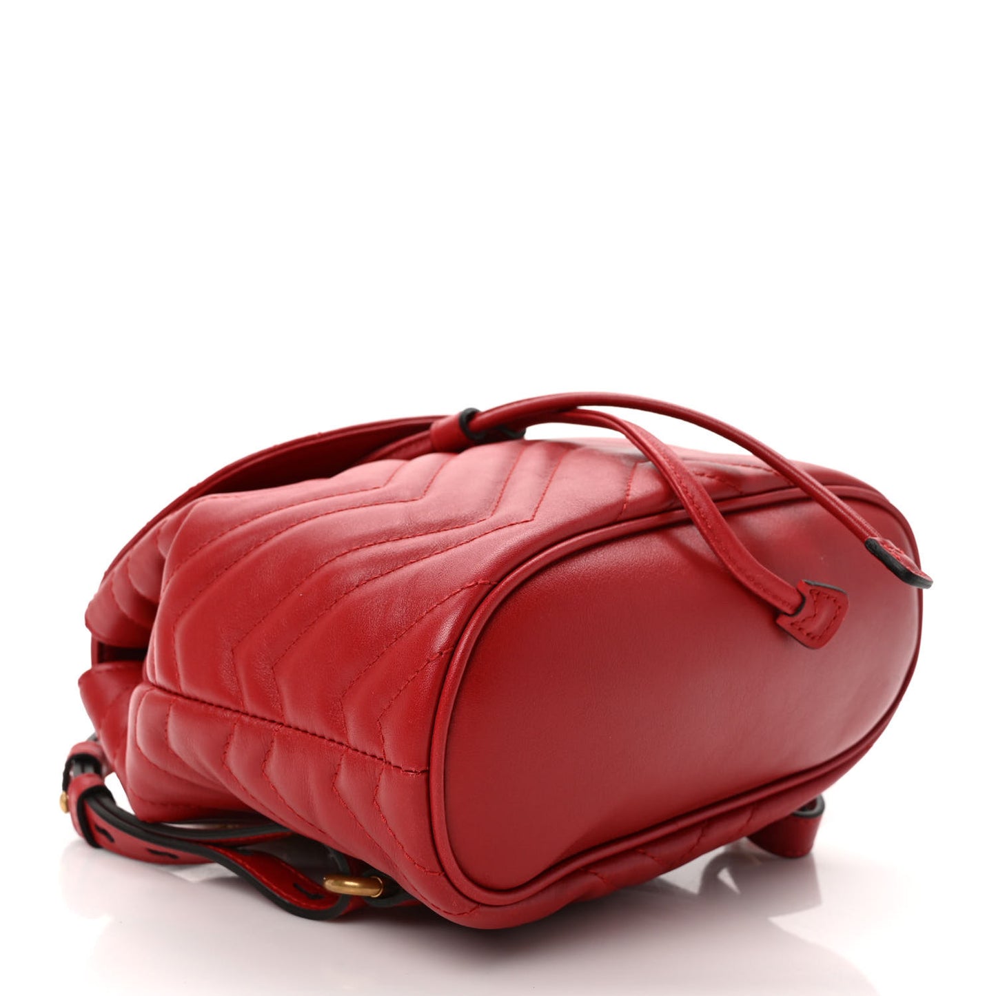 Calfskin Matelasse GG Marmont Flap Backpack Hibiscus Red