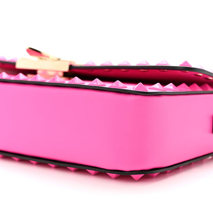 Valentino Garavani Smooth Calfskin Enamel Tonal E/W Rockstud23 Shoulder Bag Pink PP 9 of 9