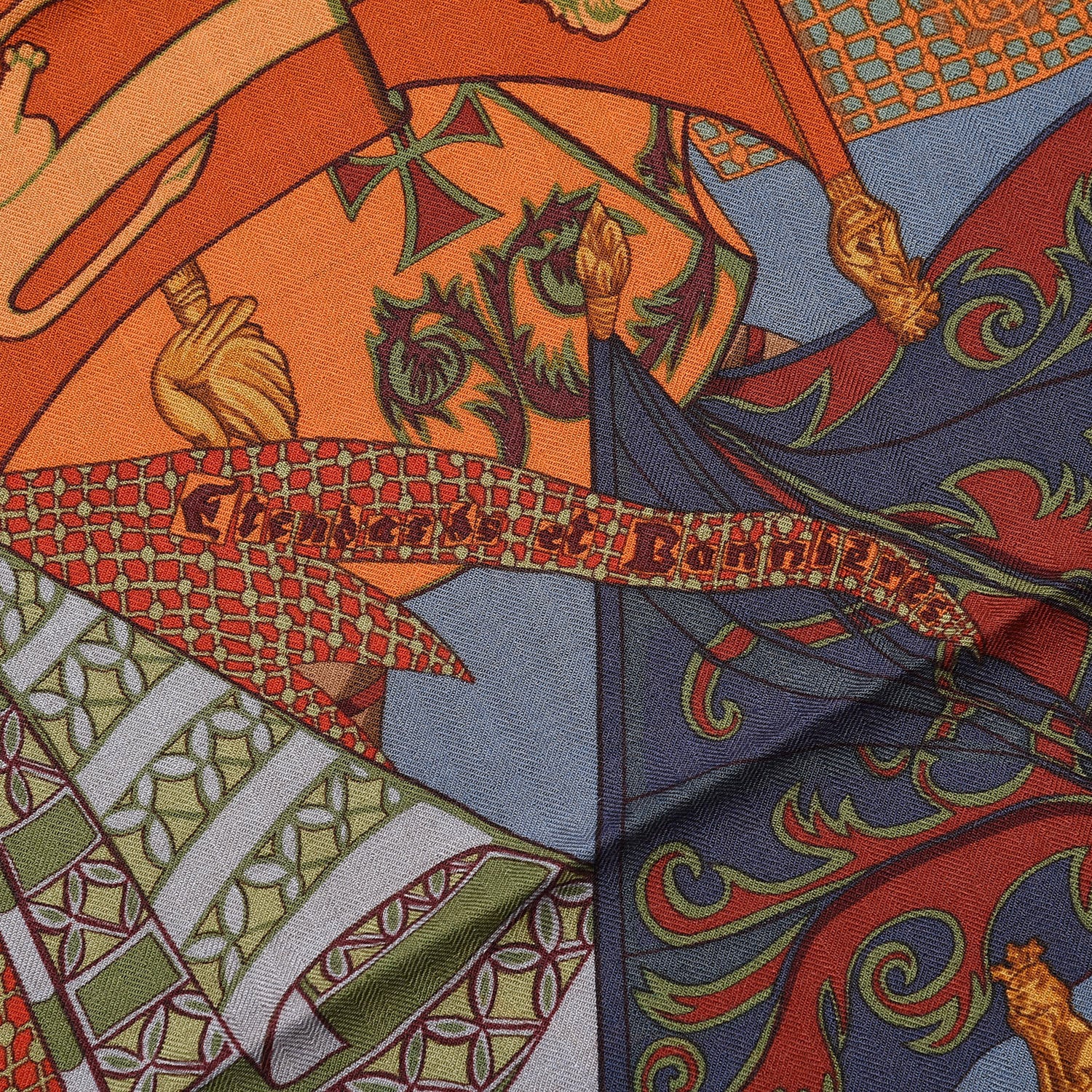Hermes Cashmere Silk Etendards et Bannieres Scarf 90 5 of 10