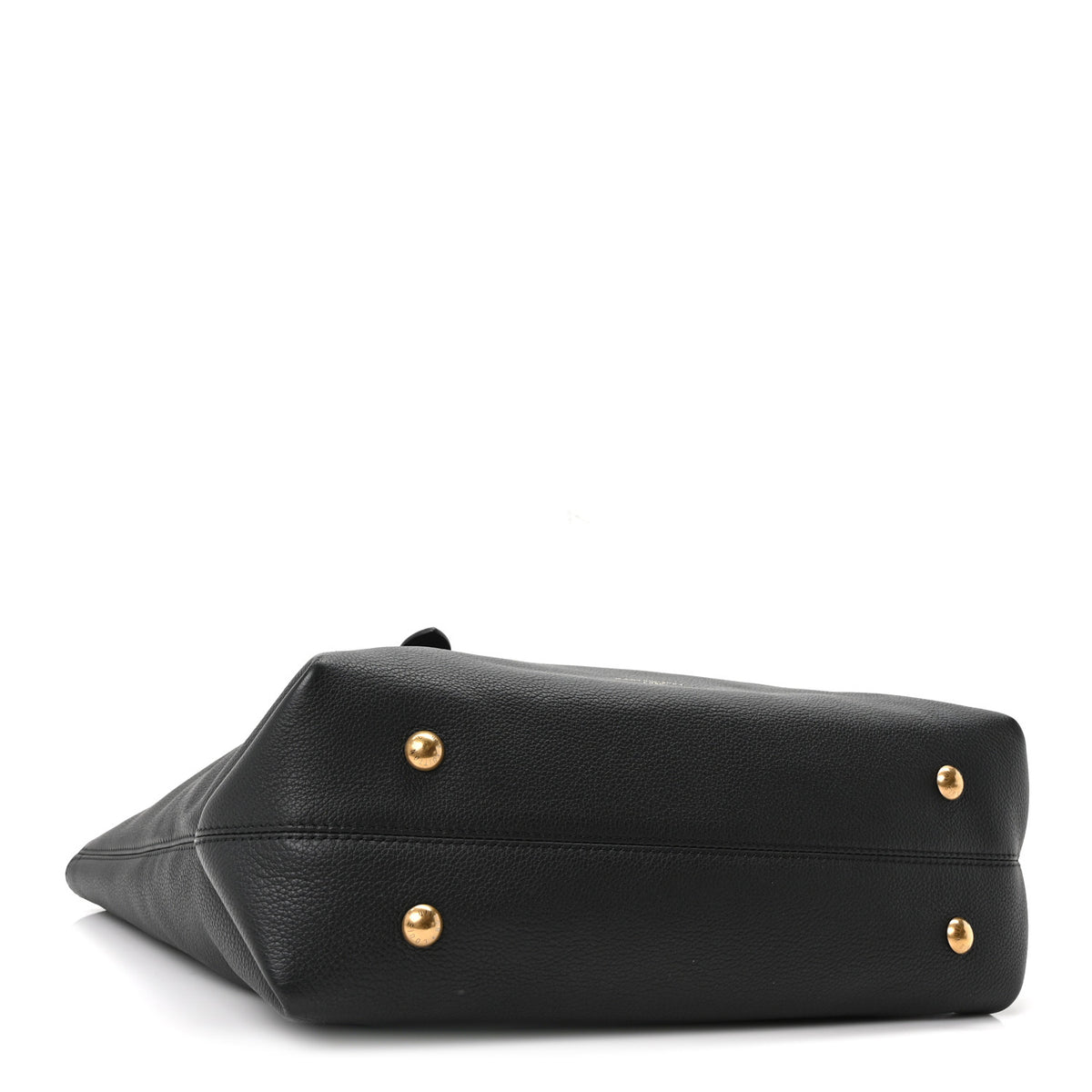 Grained Calfskin Low Key Cabas MM Black