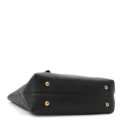 Louis Vuitton Grained Calfskin Low Key Cabas MM Black 5 of 10