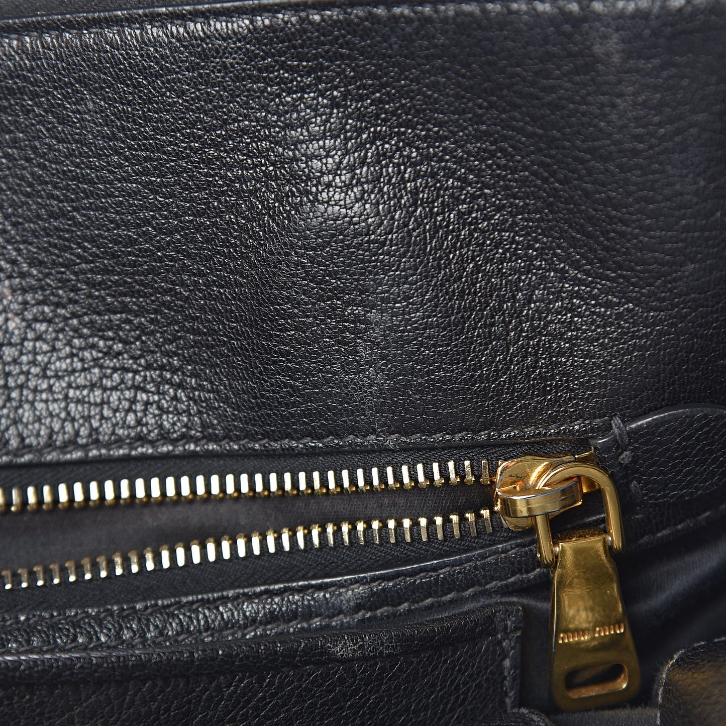 Goatskin Madras Zip Tote Black