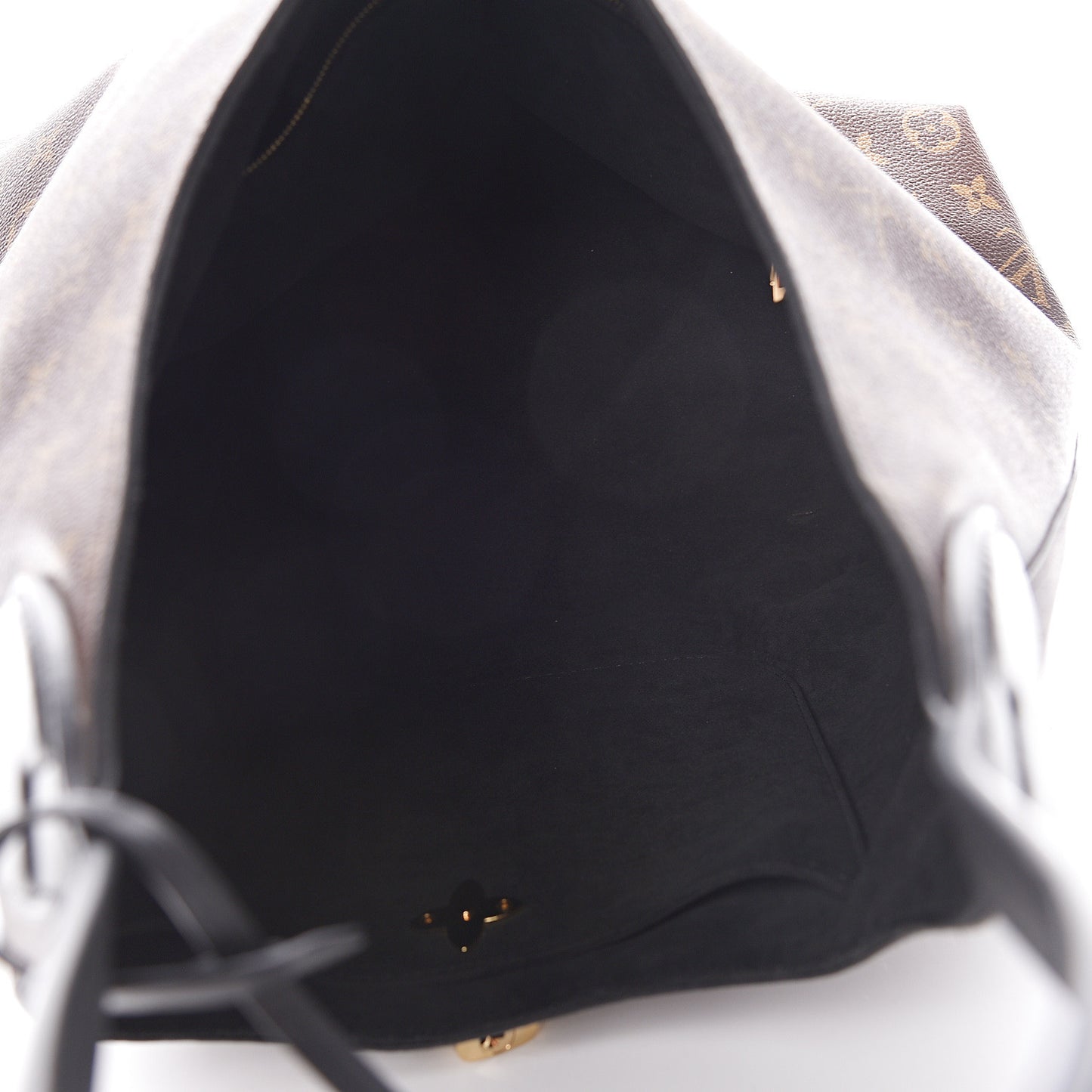 Monogram Flower Hobo Black