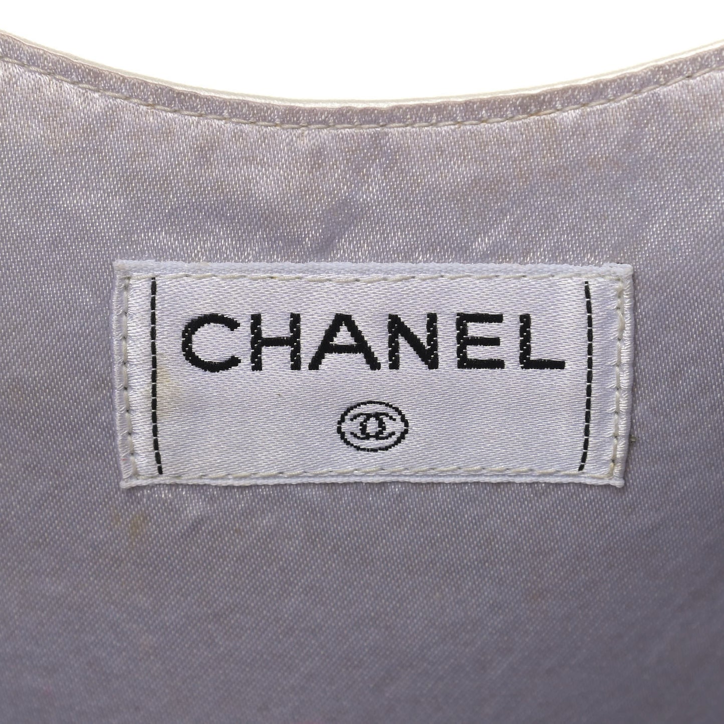 Calfskin Quilted Top Handle Tote Bag White