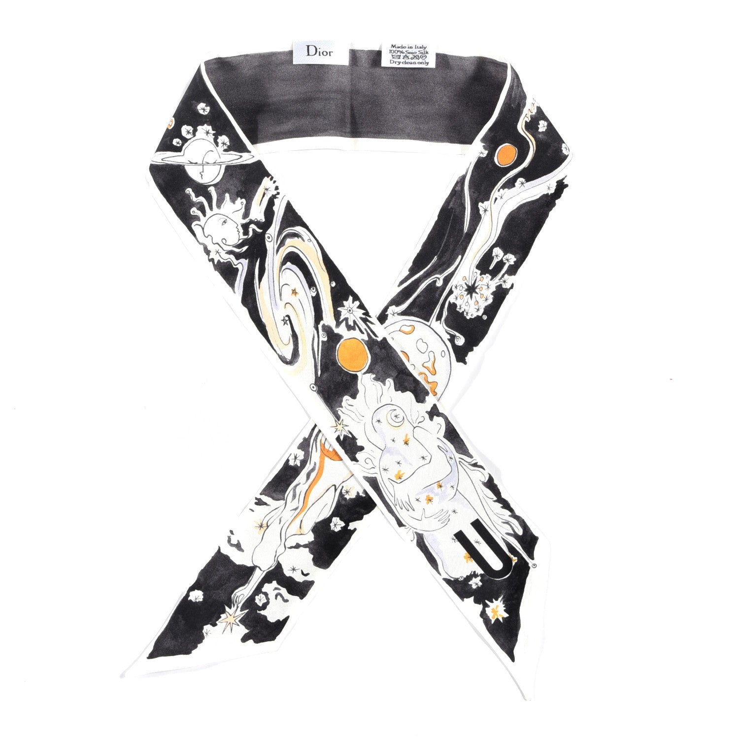 Christian Dior Silk ABCDior U Mitzah Black White 1 of 4