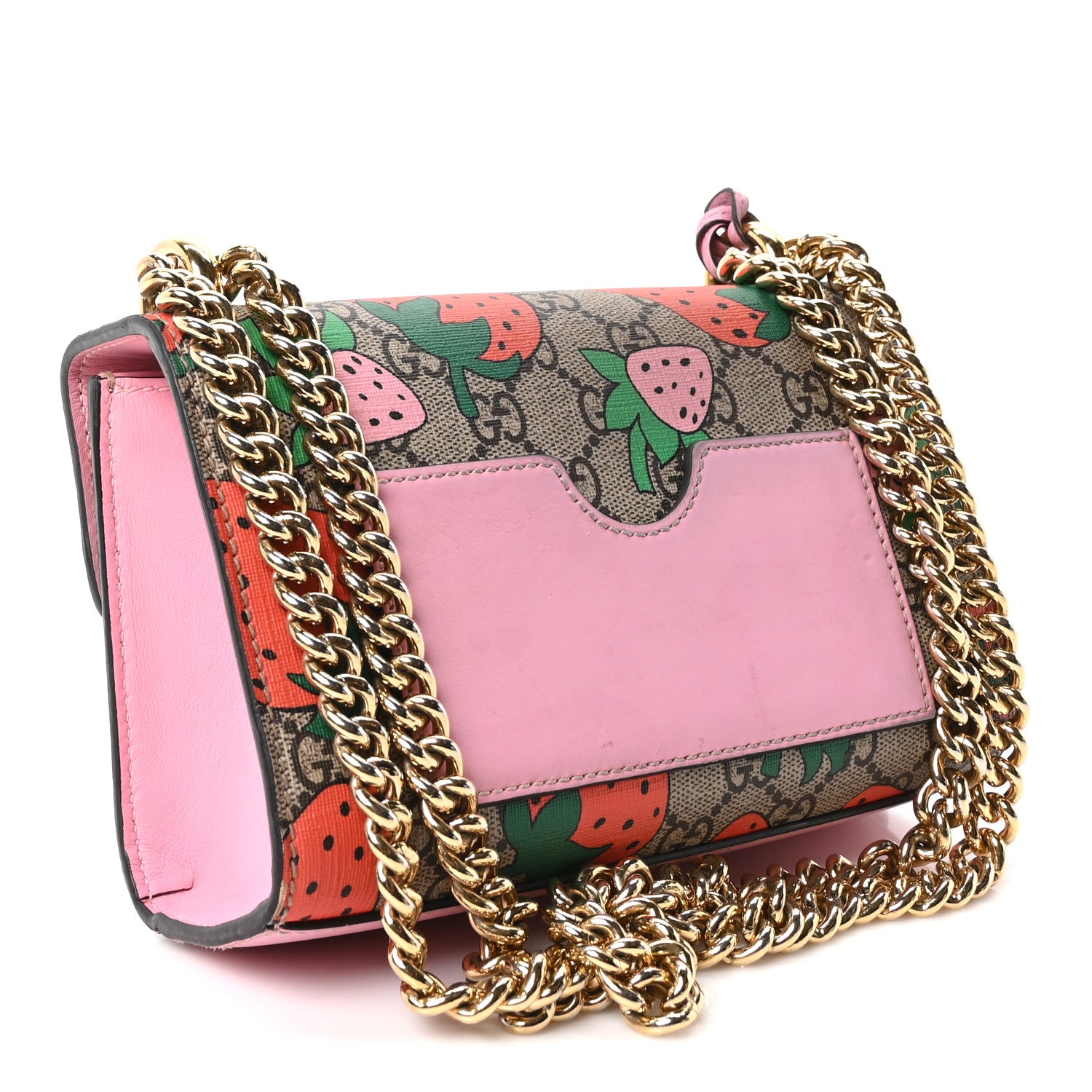 Gucci GG Supreme Monogram Strawberry Small Padlock Shoulder Bag 3 of 10
