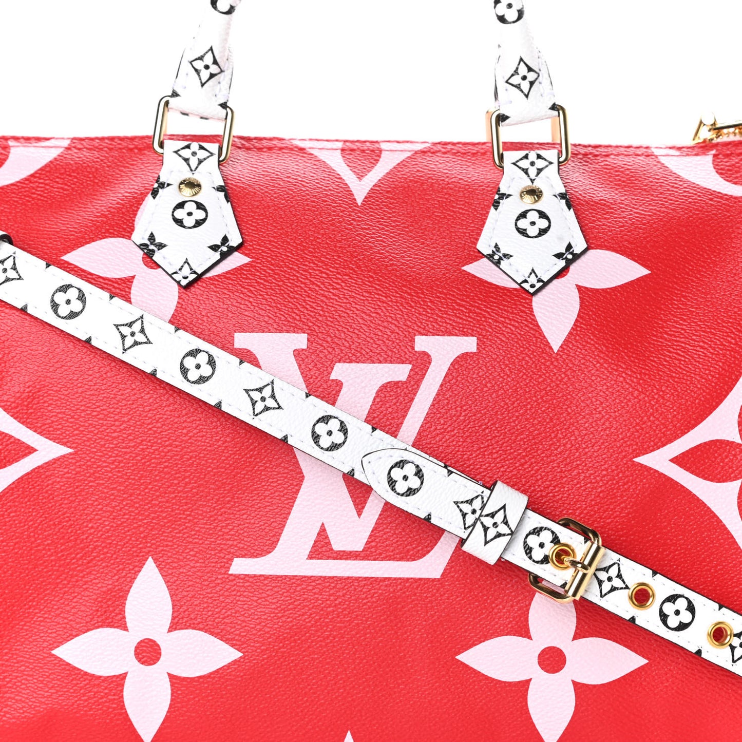 Monogram Giant Speedy Bandouliere 30 Rouge