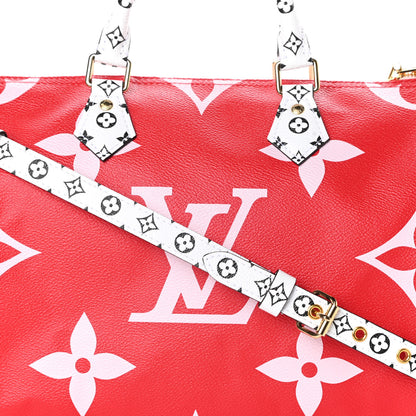 Louis Vuitton Monogram Giant Speedy Bandouliere 30 Rouge 7 of 9