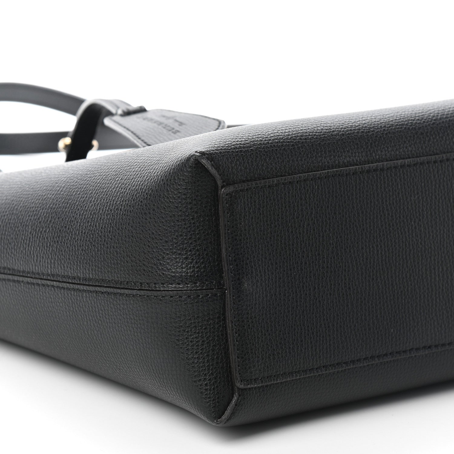 Burberry Grainy Calfskin Haymarket Check Small Reversible Tote Black 6 of 9