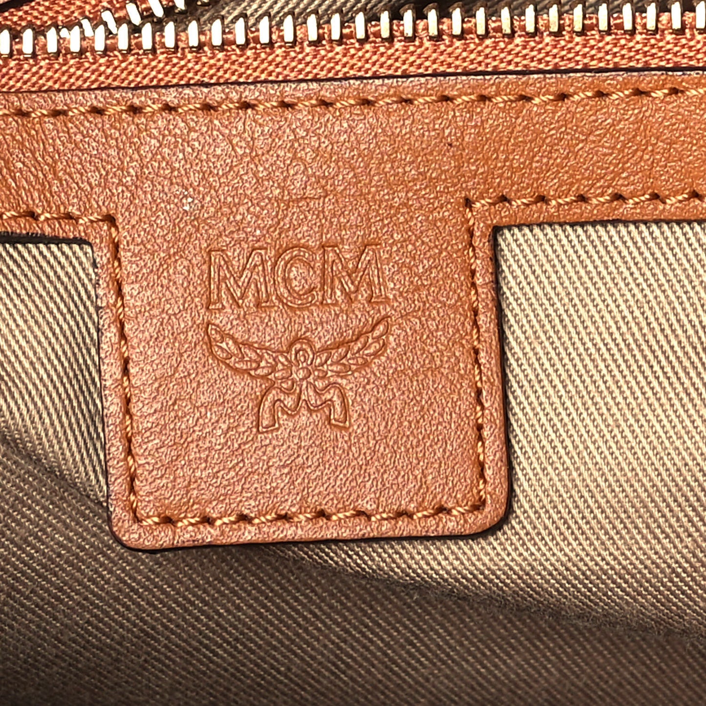 Visetos Medium Zip Pouch Cognac