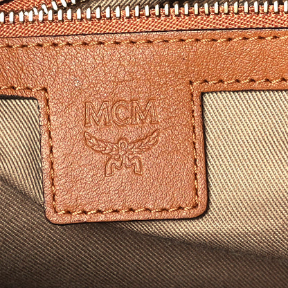 MCM Visetos Medium Zip Pouch Cognac 6 of 13