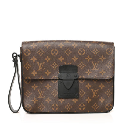 Louis Vuitton Monogram Macassar S Lock A4 Pouch 1 of 7