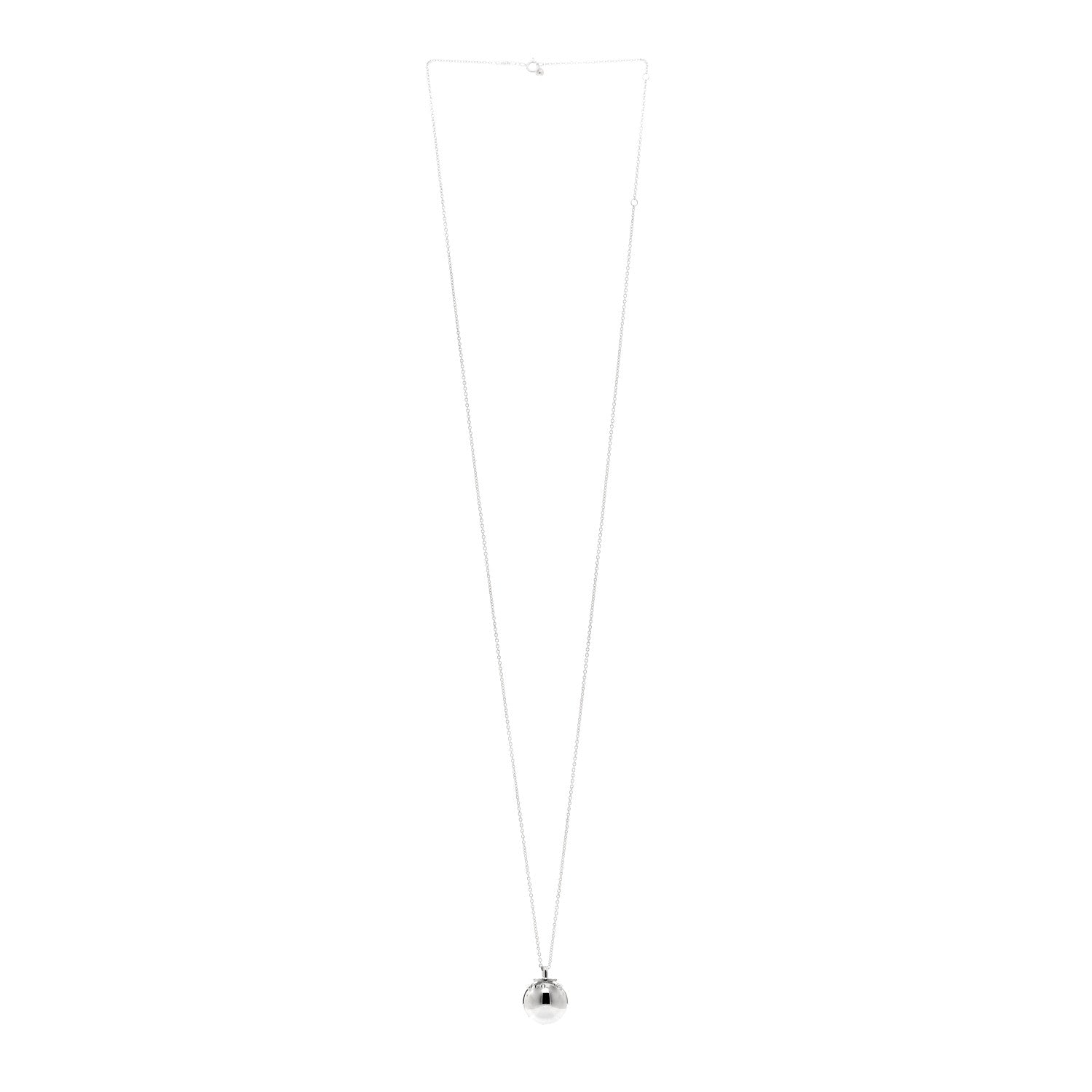 Tiffany Sterling Silver 8mm HardWear Ball Pendant Necklace 3 of 4
