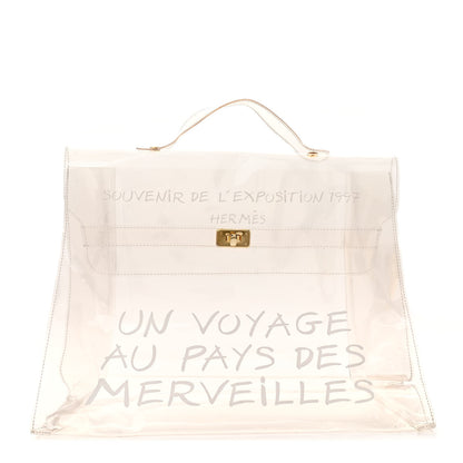 Hermes Vinyl Souvenir De L'Exposition Kelly Transparent 1 of 13