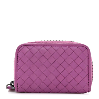 Bottega Veneta Nappa Intrecciato Zip Around Coin Purse Peony 1 of 9