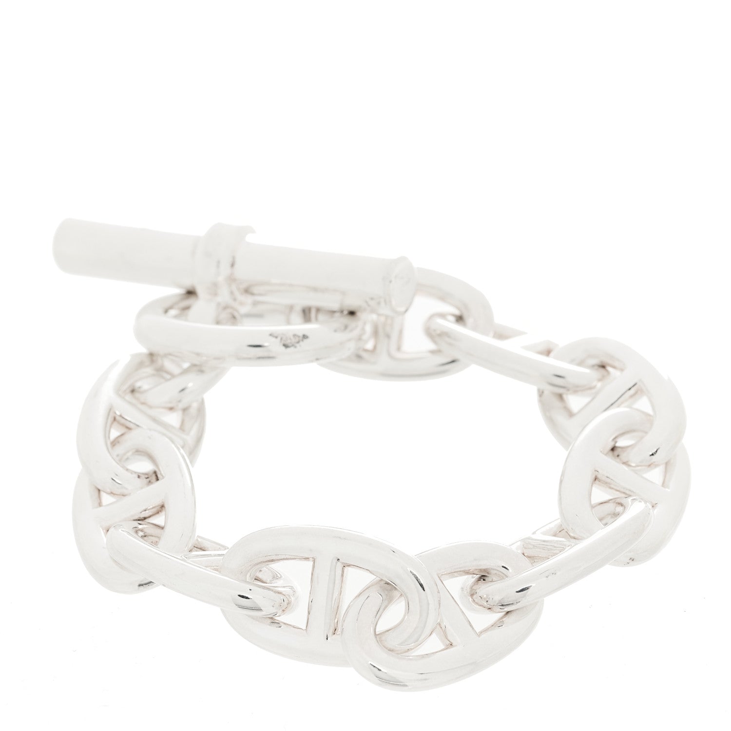 Hermes Sterling Silver TGM Chaine d'Ancre Bracelet 2 of 4