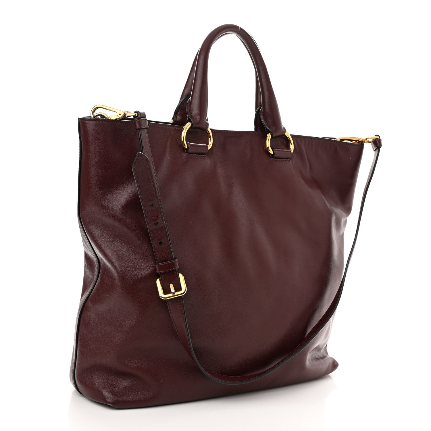 Prada Soft Calf Satchel Amaranto 3 of 12