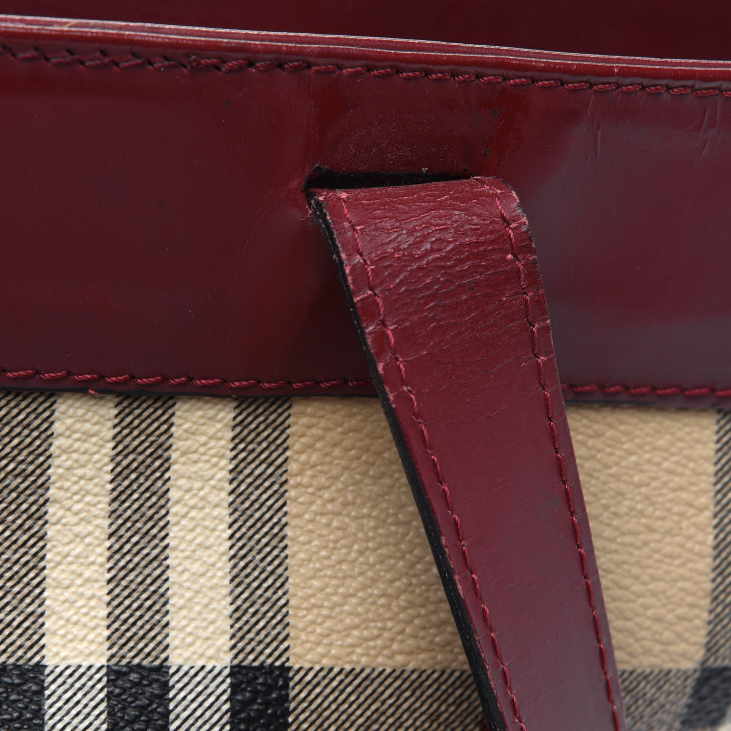 Burberry Haymarket Check Shoulder Bag Red 34 of 36