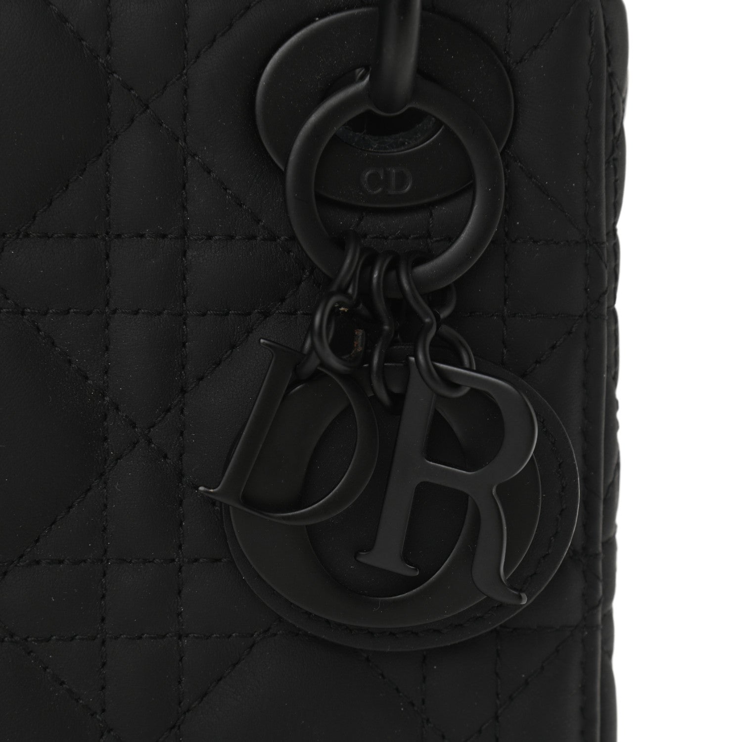 Christian Dior Ultra Matte Calfskin Cannage Mini Lady Dior Black 10 of 10