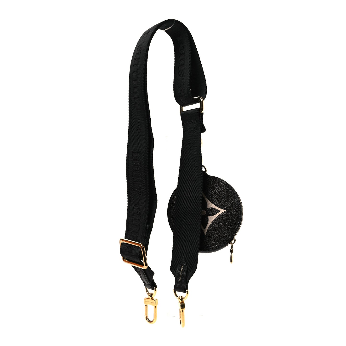 Nylon Empreinte Monogram Giant Bandouliere Strap with Coin Purse Black Beige