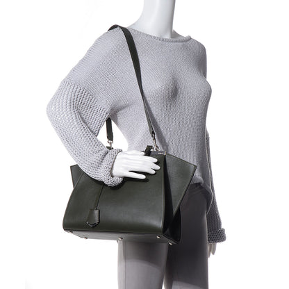 Fendi Vitello Dolce Marmol Shiny Nappa Petite 3Jours Tote Verde Prato 2 of 9