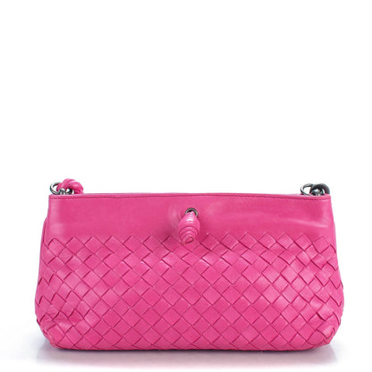 Bottega Veneta Nappa Intrecciato Small Shoulder Bag Pink 1 of 8