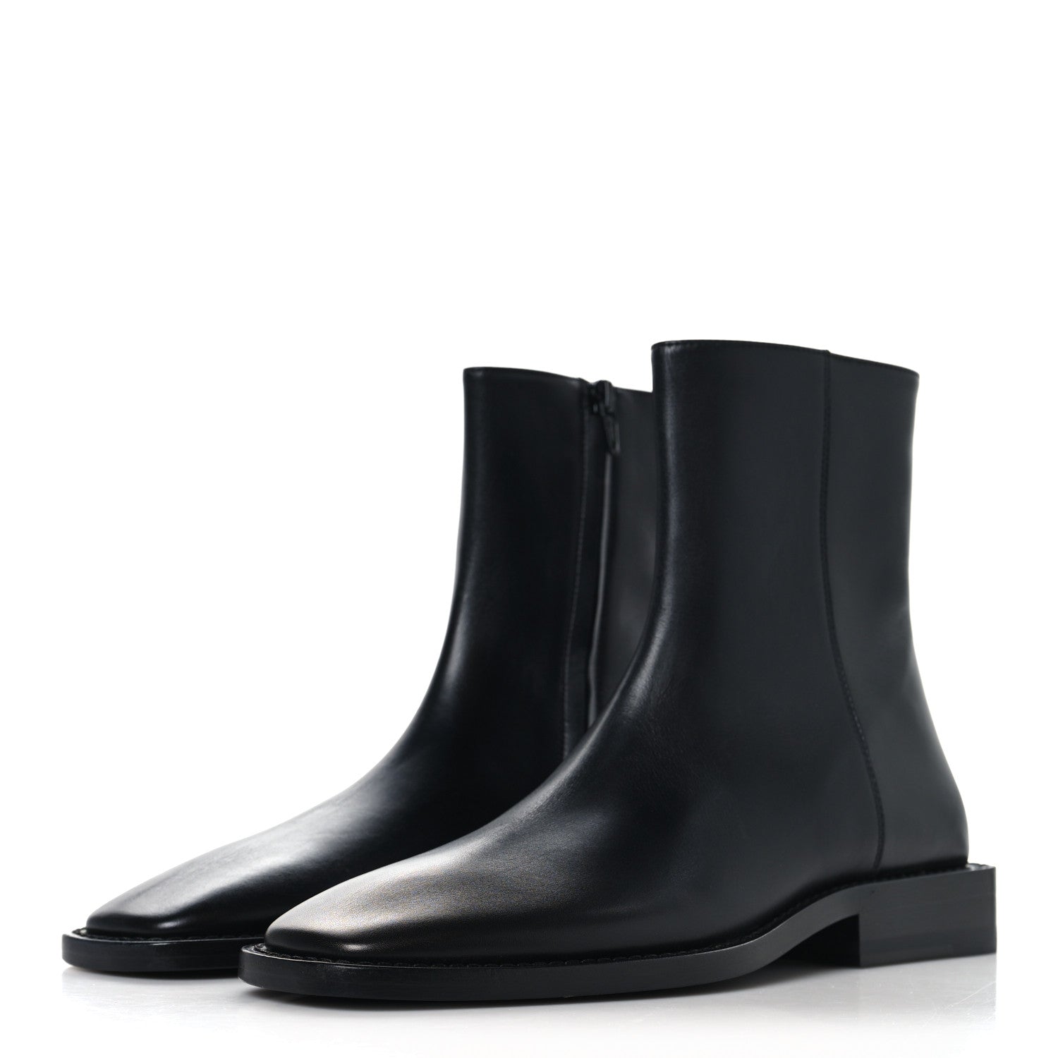 Balenciaga Calfskin Soft Rim Ankle Booties 37 Black 4 of 9
