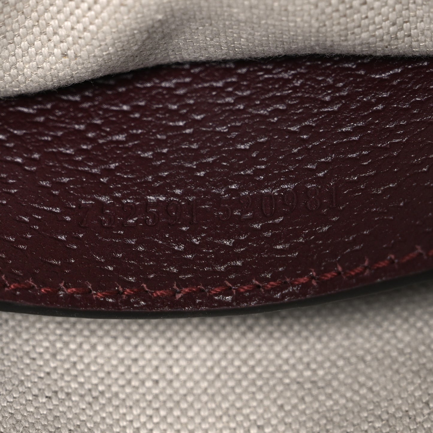 Monogram GG Mignon Textured Dollar Calfskin GG Supreme Monogram Quilted Small Crossbody Bag  Burgundy Beige Ebony