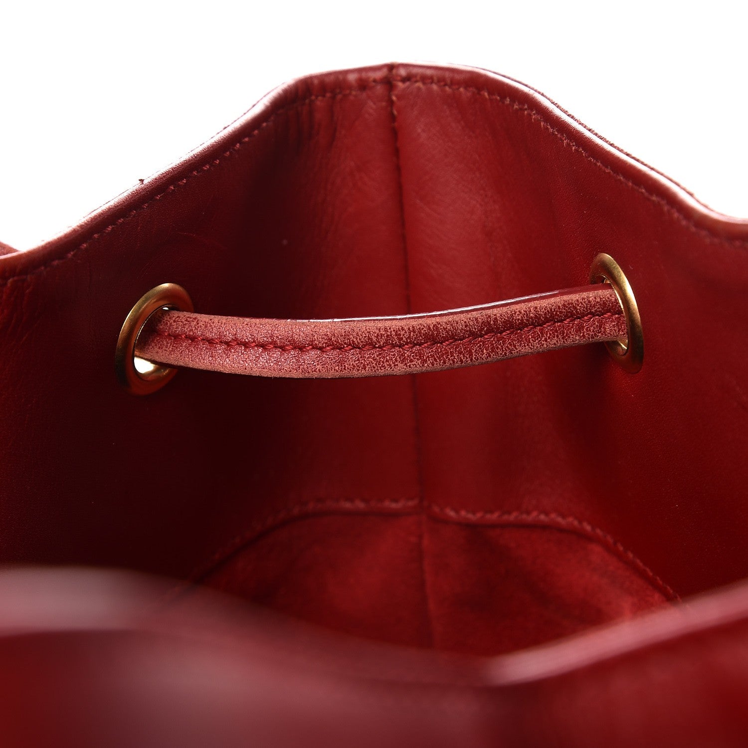 Saint Laurent Calfskin Medium Emmanuelle Bucket Bag Lipstick Red 9 of 14