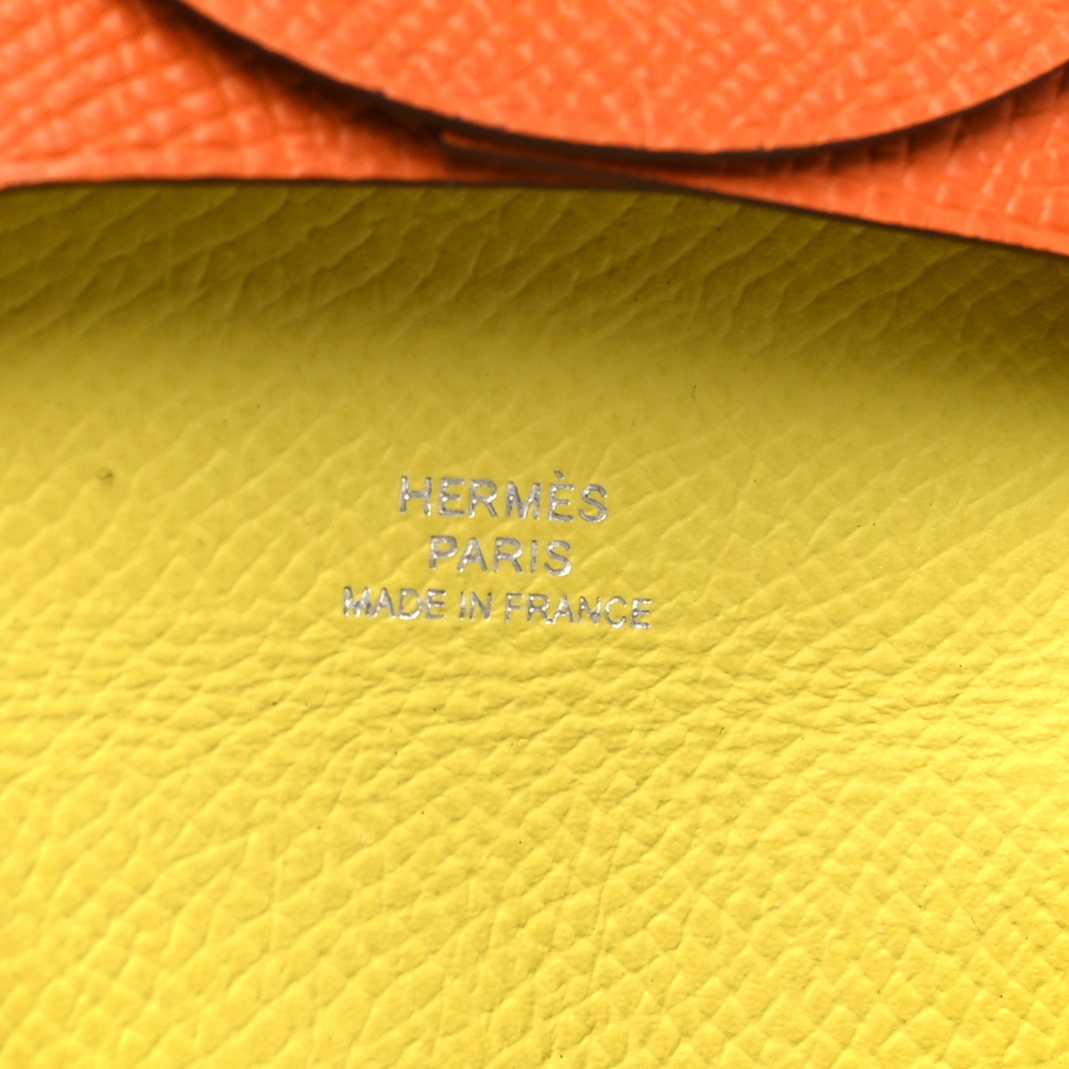 Hermes Epsom Bastia Verso Coin Purse Orange Lime 6 of 8