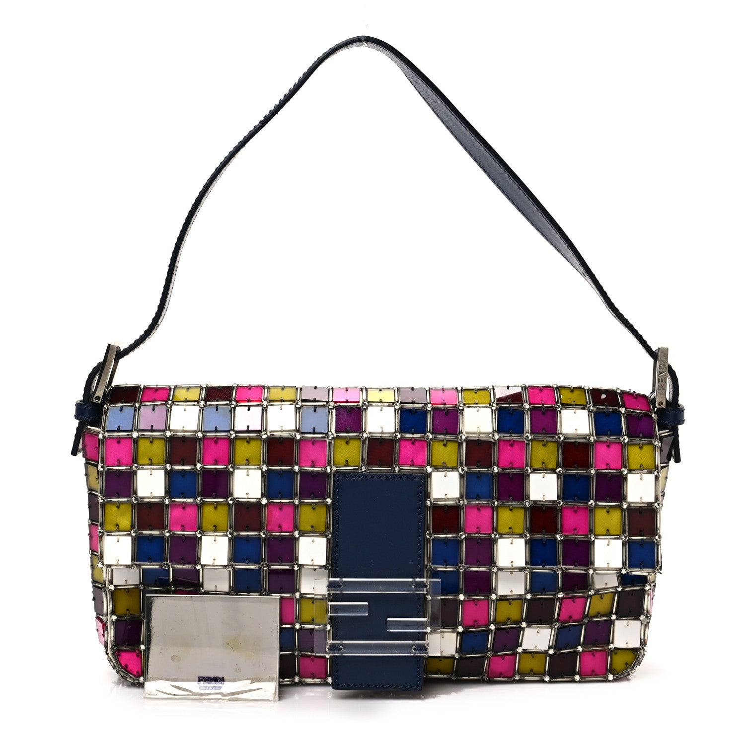 Fendi Calfskin Plexiglass Mosaic Baguette Multicolor 1 of 6