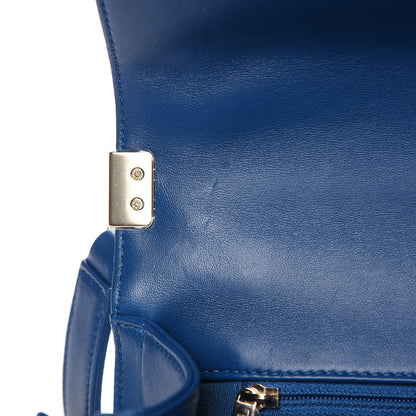 Chanel Lambskin Chevron Quilted New Medium Boy Flap Blue 12 of 14