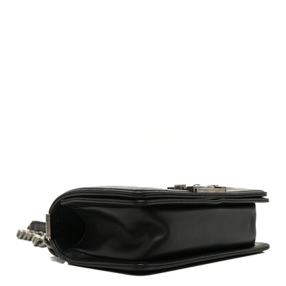 Chanel Calfskin Chevron Quilted Small Boy Flap Black 4 of 14