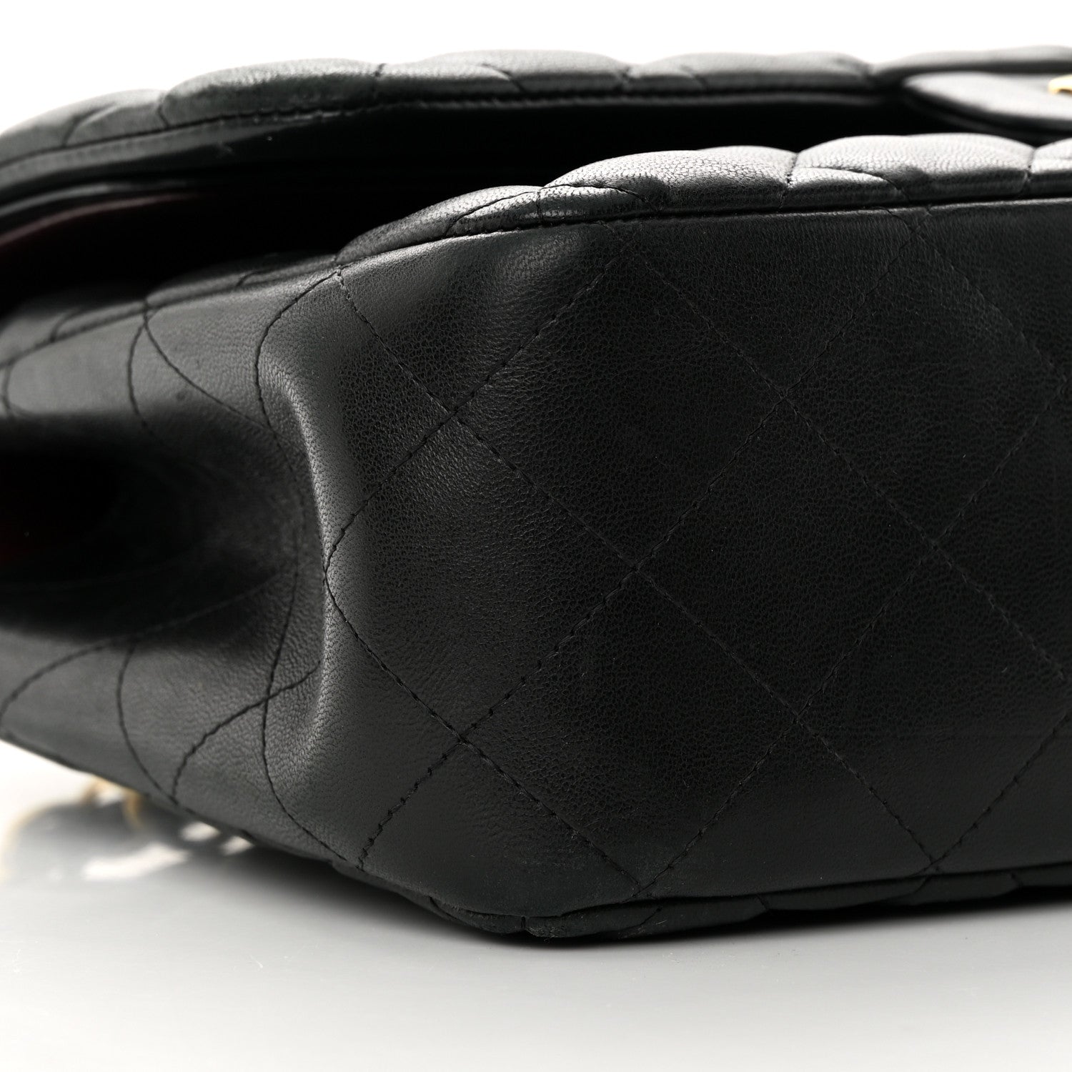 Chanel Lambskin Quilted Jumbo Double Flap Black 9 of 20