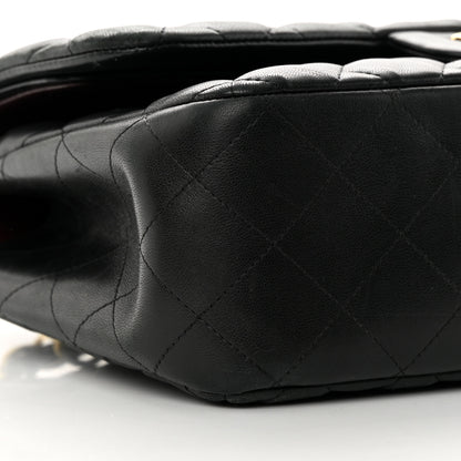 Chanel Lambskin Quilted Jumbo Double Flap Black 9 of 20