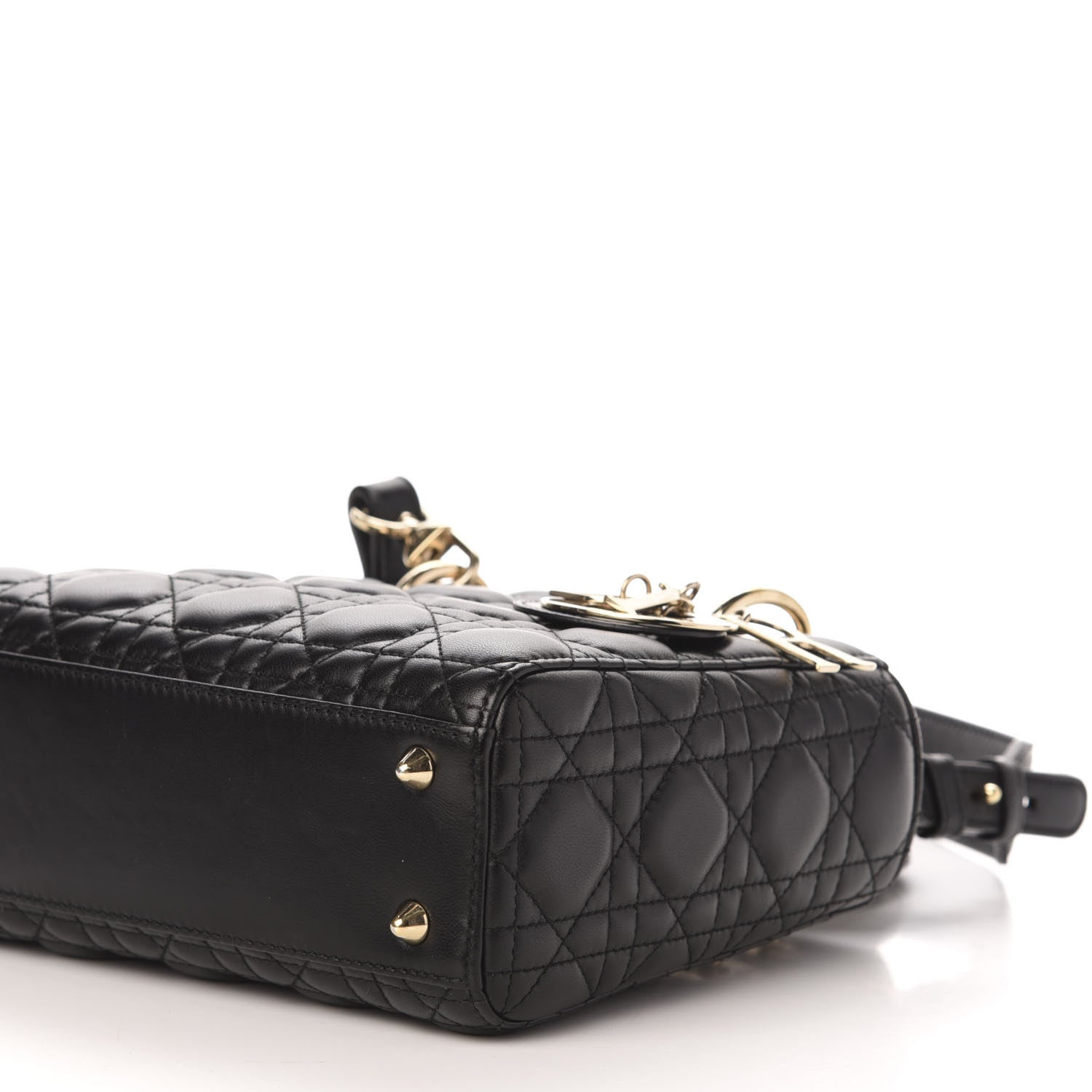 Christian Dior Lambskin Cannage Small Lucky Badges My Lady Dior Black 9 of 13