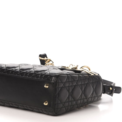 Christian Dior Lambskin Cannage Small Lucky Badges My Lady Dior Black 9 of 13