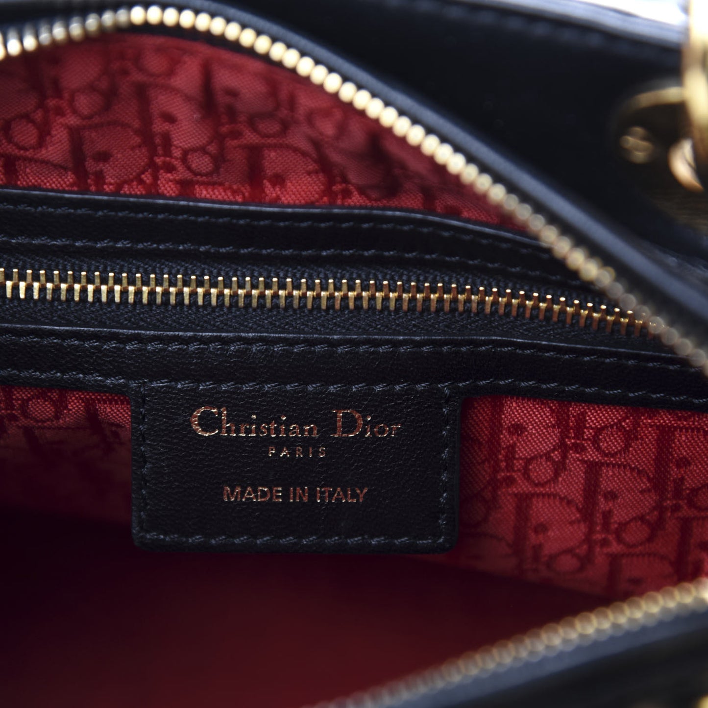 Lambskin Cannage Medium Lady Dior Black