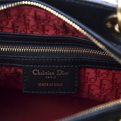 Christian Dior Lambskin Cannage Medium Lady Dior Black 9 of 11