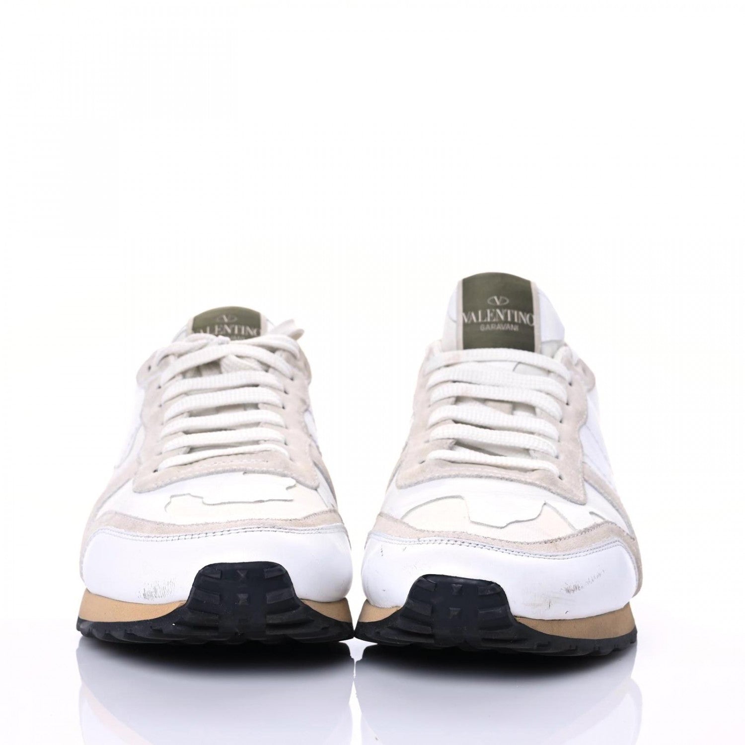 Valentino Garavani Fabric Suede L'Amour Mens Rockrunner Sneakers 41 White 3 of 21