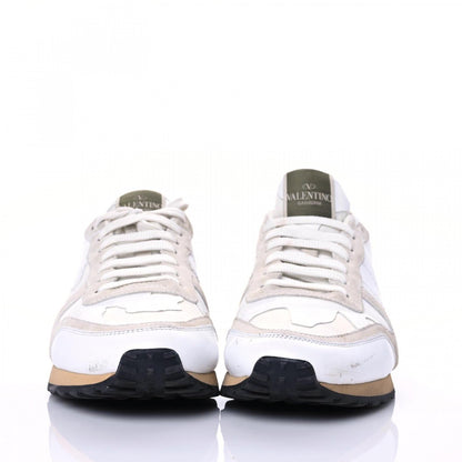 Valentino Garavani Fabric Suede L'Amour Mens Rockrunner Sneakers 41 White 3 of 21
