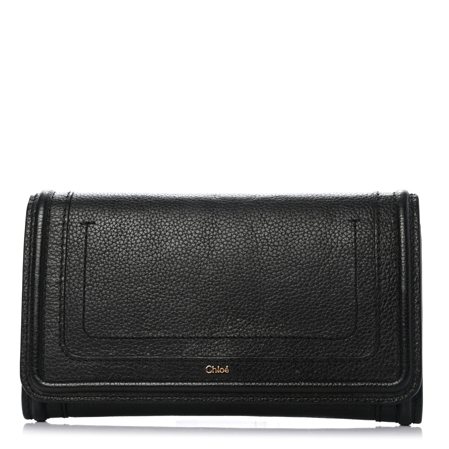 Chloe Grained Calfskin Continental Flap Wallet Black 1 of 10