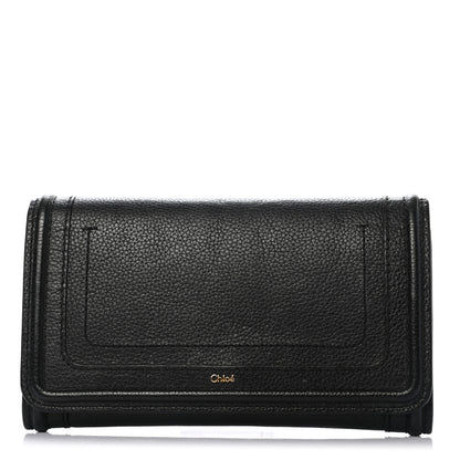 Chloe Grained Calfskin Continental Flap Wallet Black 1 of 10