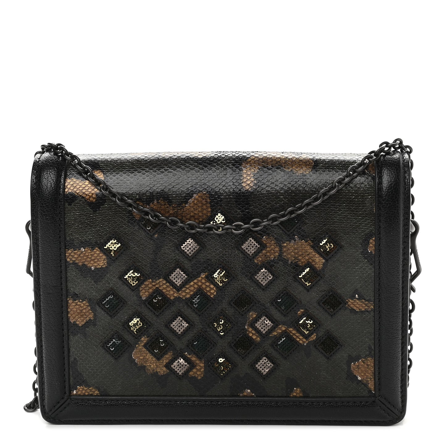 Nappa Karung Mini Montebello Crossbody Bag Black Ocre