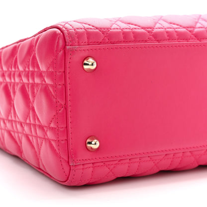 Christian Dior Lambskin Cannage Large Lady Dior Fuchsia 9 of 15